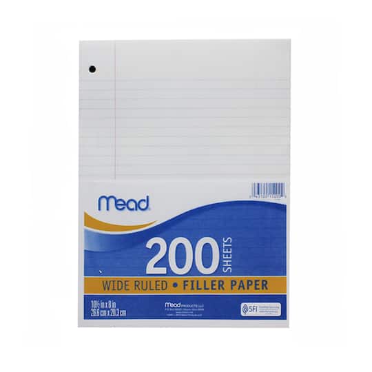 Mead Notebook Filler Paper, Wide Ruled